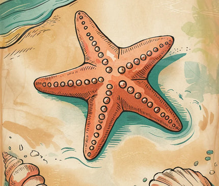Affiche vintage étoile de mer