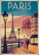 Affiche Coucher de soleil Art Déco Paris