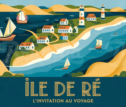 affiche vintage ile de ré
