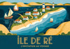 Affiche Île de Ré L'invitation au voyage