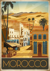 Affiche Morocco médina Sahara palmeraie porte berbère