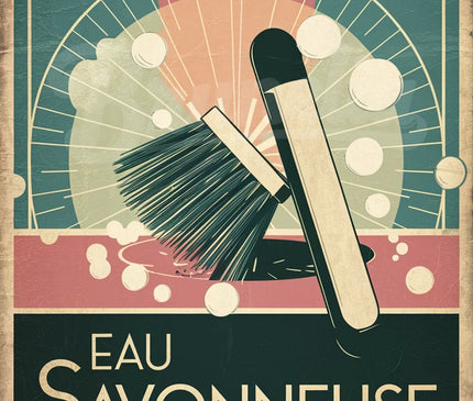 affiche eau savonneuse vintage