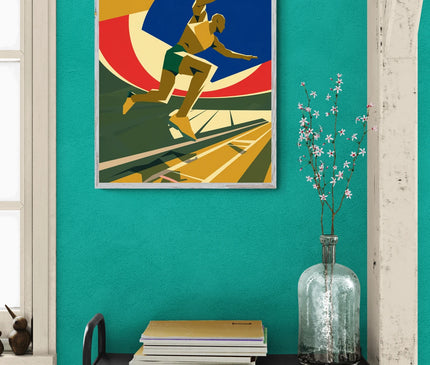 Affiche vintage athlétisme