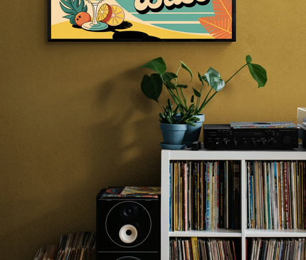 Affiche vintage cocktail exotique