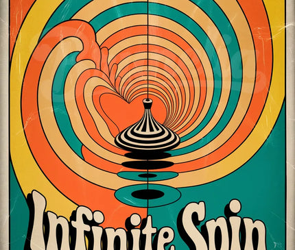 Affiche toupie tourbillonnante rétro