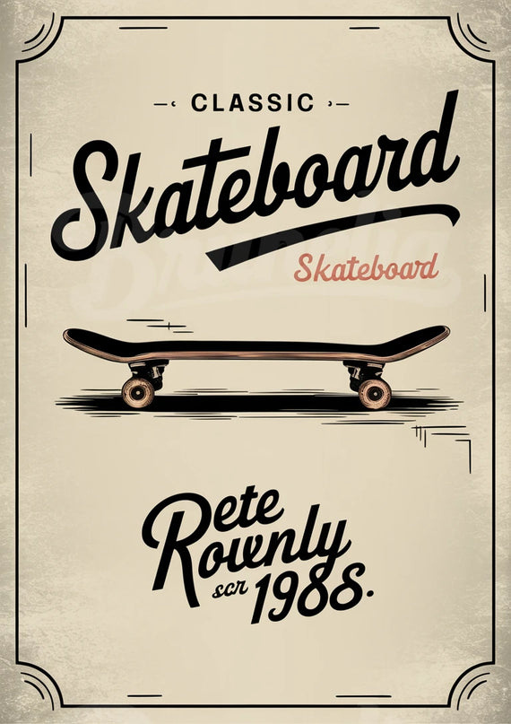 affiche skateboard vintage