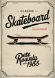 Affiche skateboard rétro 1988 design classique