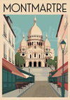 Affiche Sacré-Cœur de Montmartre style Art Déco