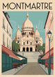 Affiche Sacré-Cœur de Montmartre style Art Déco