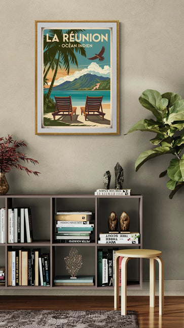 affiche vintage la reunion