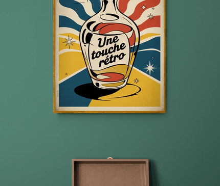 affiche vintage bouteilles en verre 1