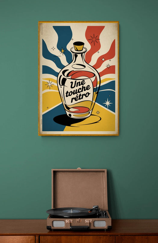affiche vintage bouteilles en verre 1