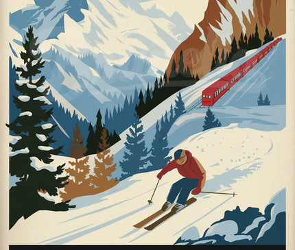 affiche chamonix vintage