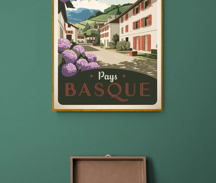affiche villages typiques Pays Basque