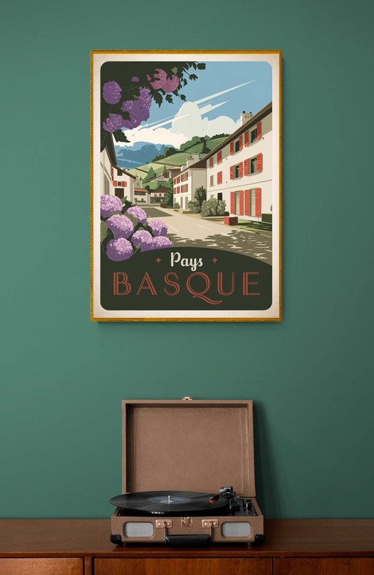 affiche villages typiques Pays Basque