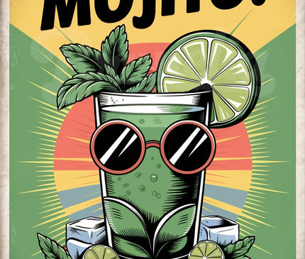 Affiche vintage mojito revisité