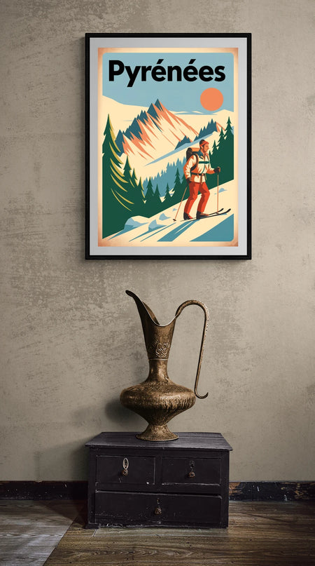 affiche pyrénées vintage