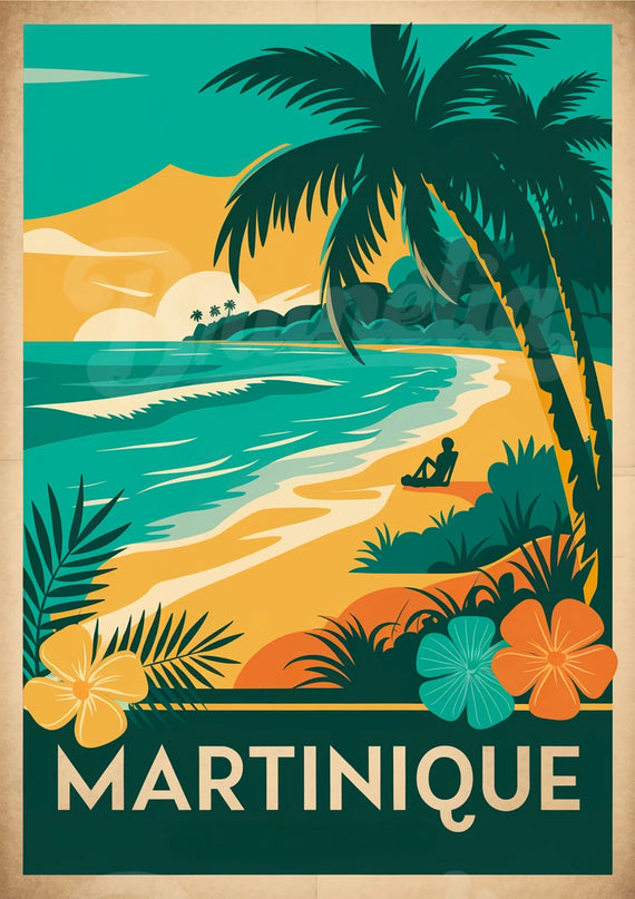 affiche vintage martinique