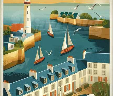 affiche ile de ré vintage