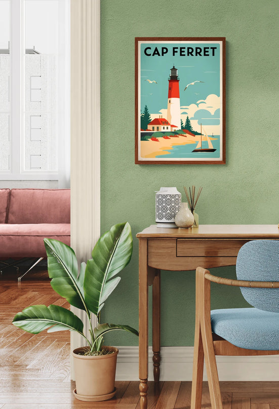 affiche cap ferret vintage