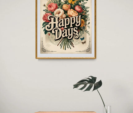 Affiche vintage affiche joyeuse et festive