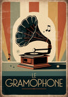 Affiche gramophone Art déco années 1920