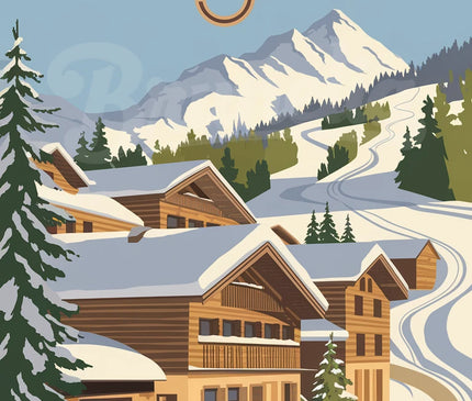 affiche megeve vintage