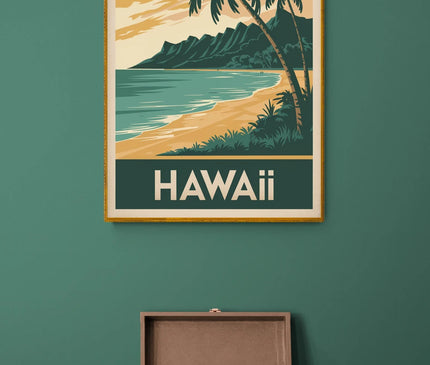 affiche vintage hawaii