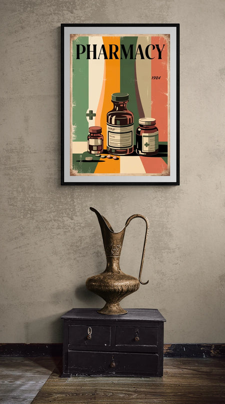 affiche pharmacie vintage