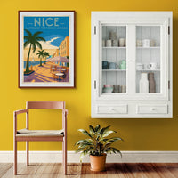 Affiche French Riviera style Art Déco années 30 Nice