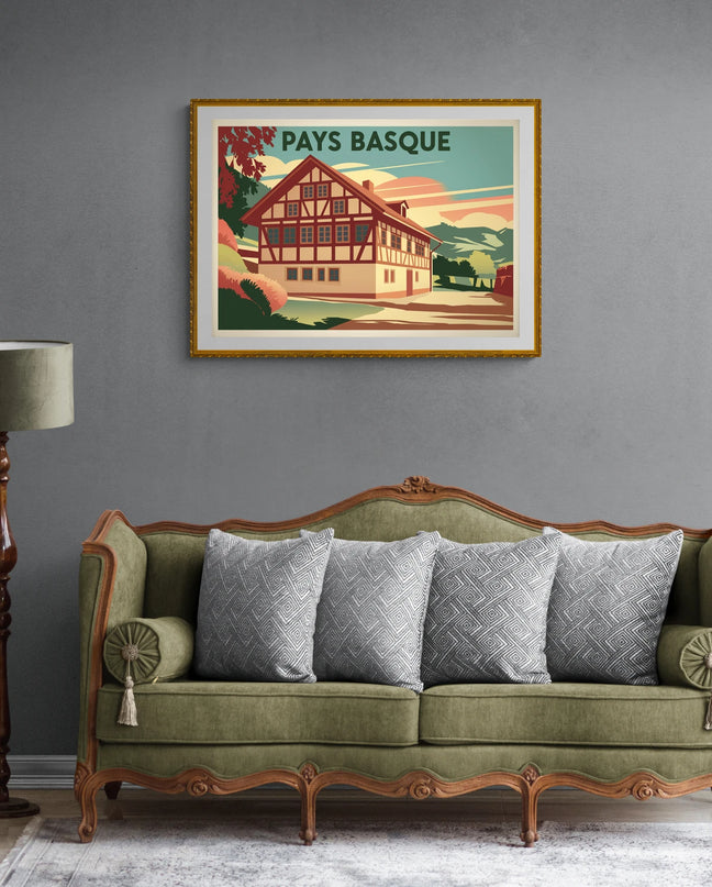 affiche vintage pays basque