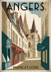 Affiche Angers Maine et Loire style Art déco