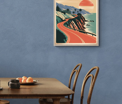 Affiche vintage route côtière 1