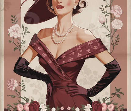 Affiche vintage couture sur mesure