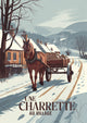 Affiche Une Charrette au Village hivernal