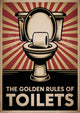 Affiche humoristique toilettes style rétro années 1930