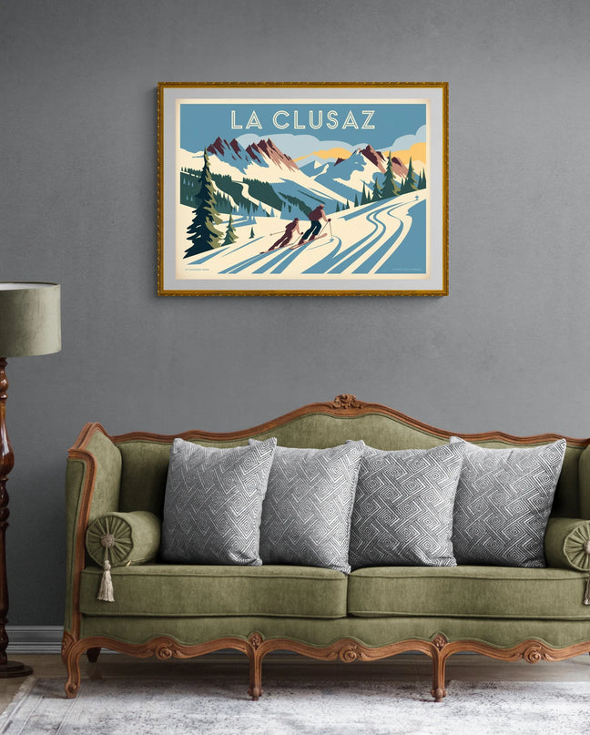 affiche vintage la clusaz