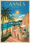 Affiche Cannes Côte d'Azur élégance Belle Époque