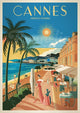 Affiche Cannes Côte d'Azur élégance Belle Époque