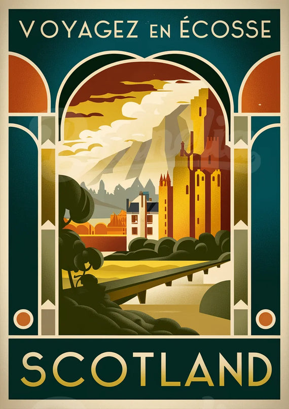 affiche vintage ecosse