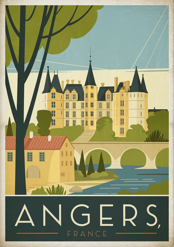 affiche angers vintage
