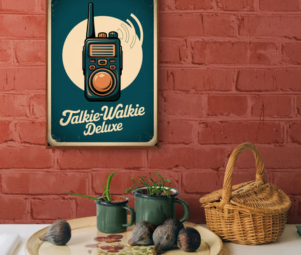 Affiche vintage talkie-walkie rétro