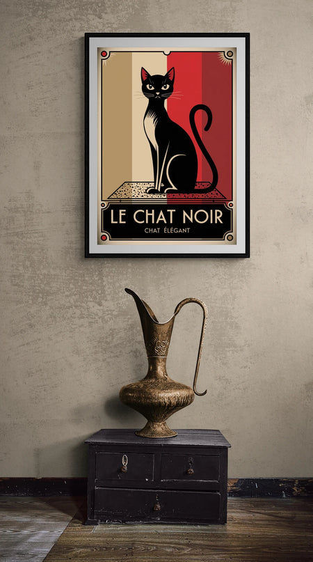 affiche vintage chat