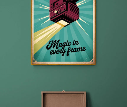 Affiche vintage diapositive rétro