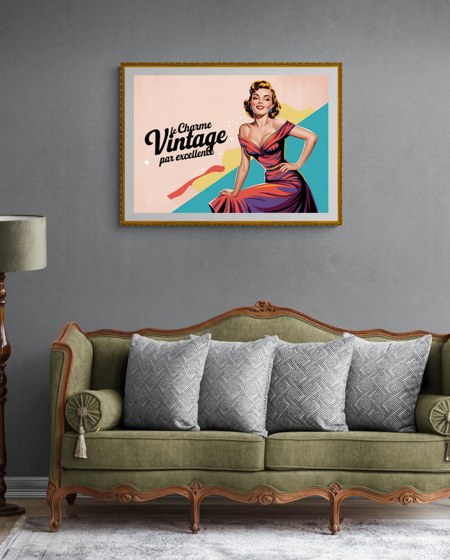 affiche femme vintage