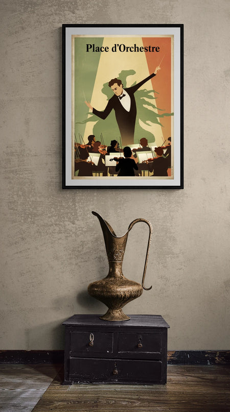 Affiche place orchestre rétro