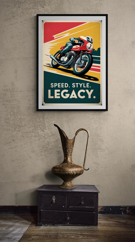 Affiche affiche publicité moto d’époque
