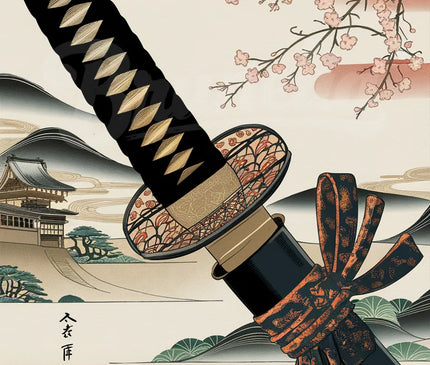 Affiche vintage katana ancien