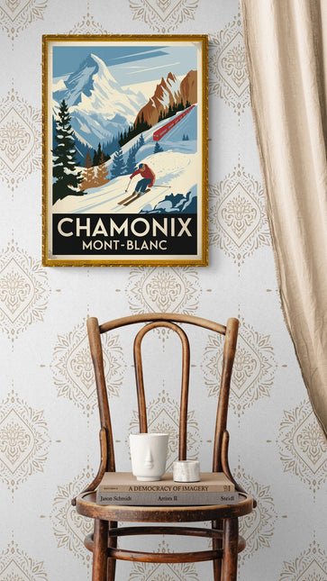 affiche chamonix vintage