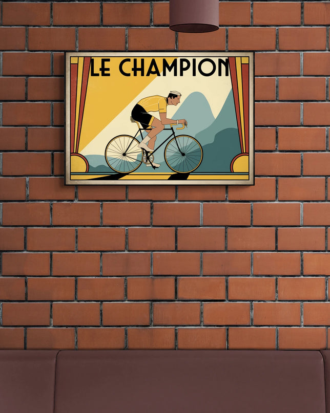 affiche cycliste vintage